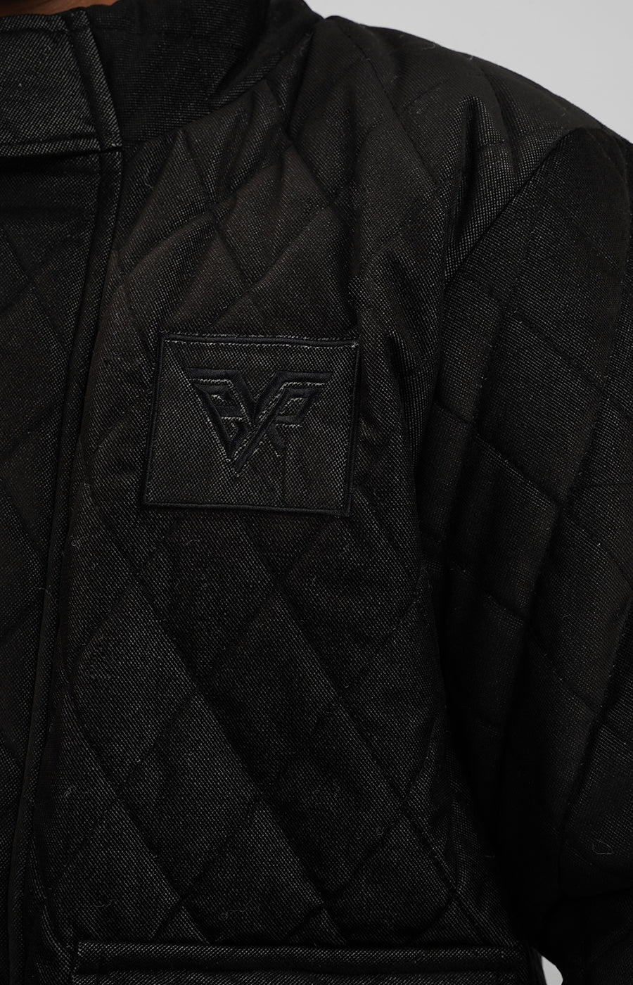 Quilted Velvet Jacket Black