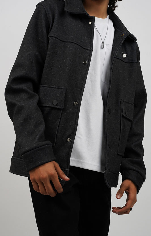 Herringbone Jacket Charcoal