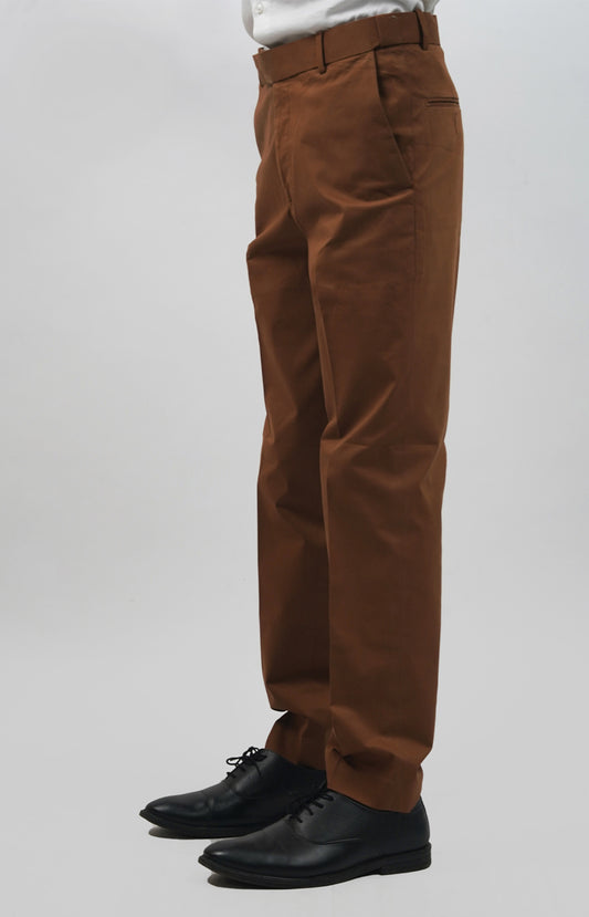 Slim-Fit Trousers Brown