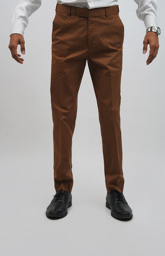 Slim-Fit Trousers Brown