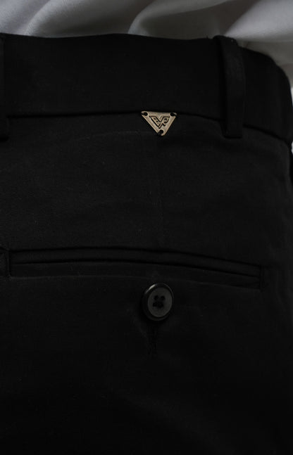 Slim-Fit Trousers Black
