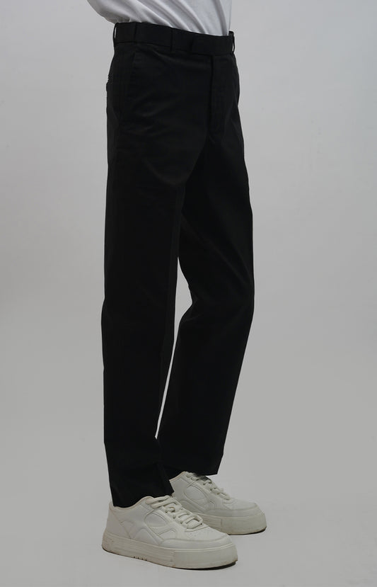 Slim-Fit Trousers Black