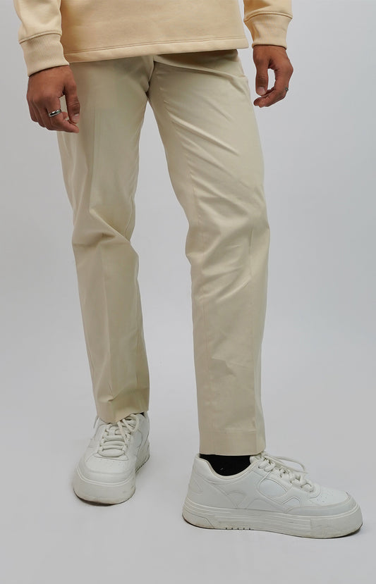 Slim-Fit Trousers Beige