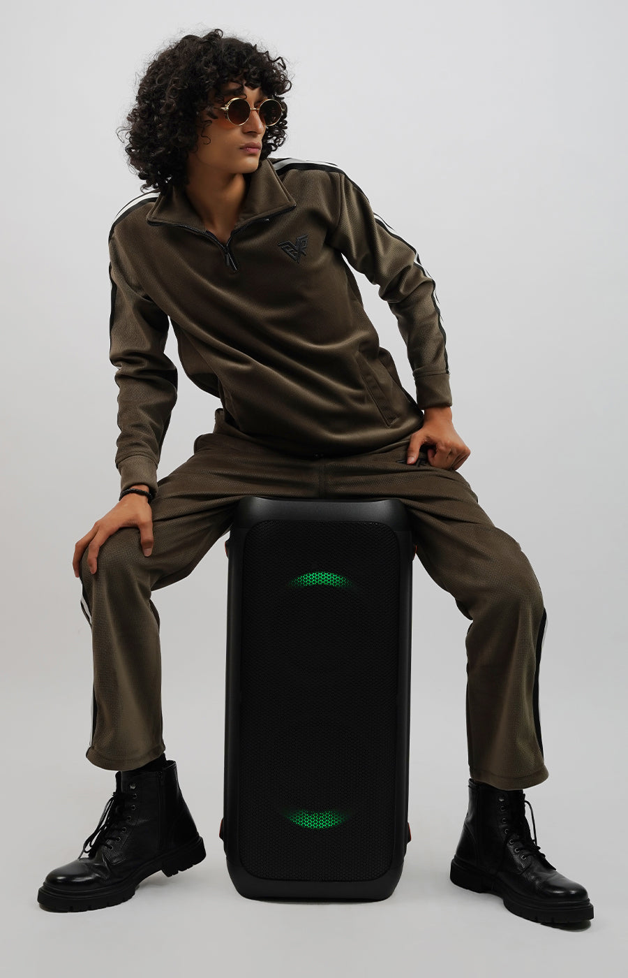 Limited Edition Suede Co-ord Set Olive Green