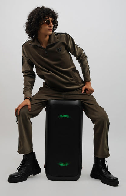 Limited Edition Suede Co-ord Set Olive Green