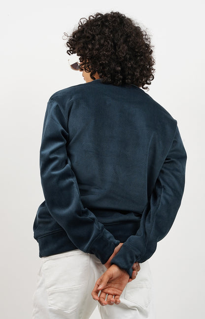 Signature EVR Waffle-Knit Sweatshirt Teal