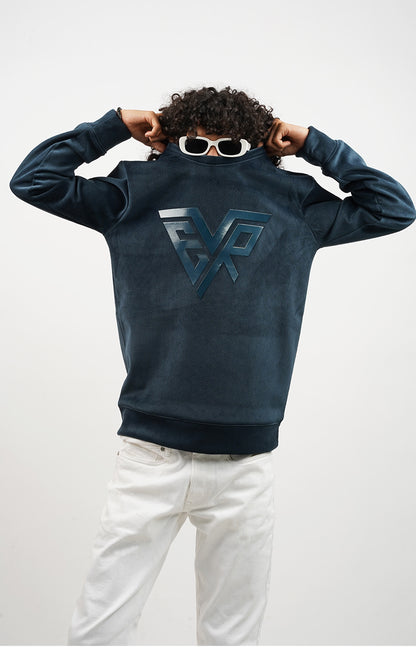 Signature EVR Waffle-Knit Sweatshirt Teal